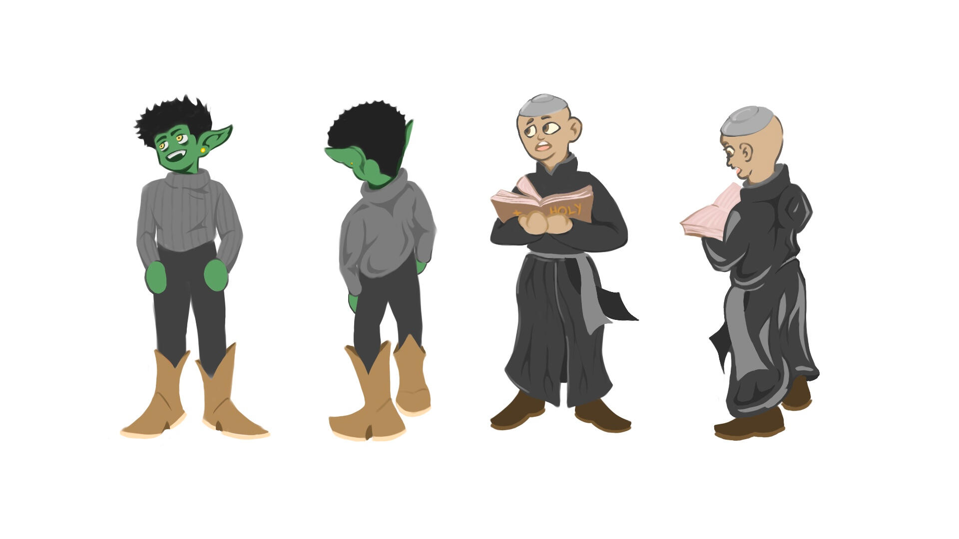 "Green One" Character Style Sheet
