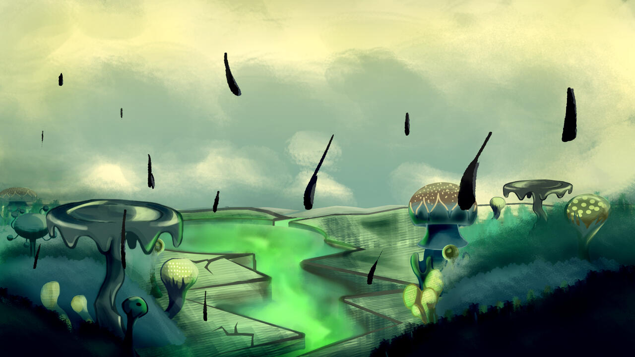 Background Concept Art: Wasted Planet